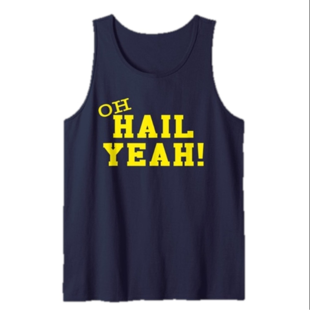 Ann Arbor UNIVERSITY of Michigan Navy Blue SPIRIT Tank Top Adult M